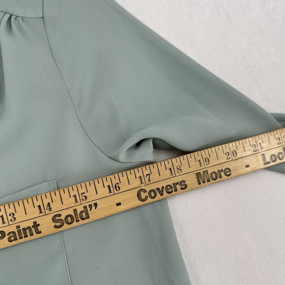 HD in Paris Anthropologie Scalloped Remi Blouse Womens Size 0 Light Blue Ruffle - Picture 7 of 8
